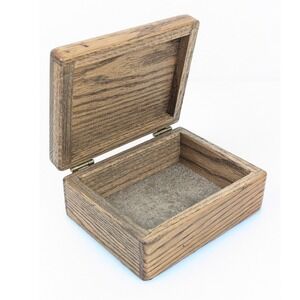 Vtg Wooden Keepsake Box Hinged Lid Storage Jewelry Trinket Organizer Cottagecore